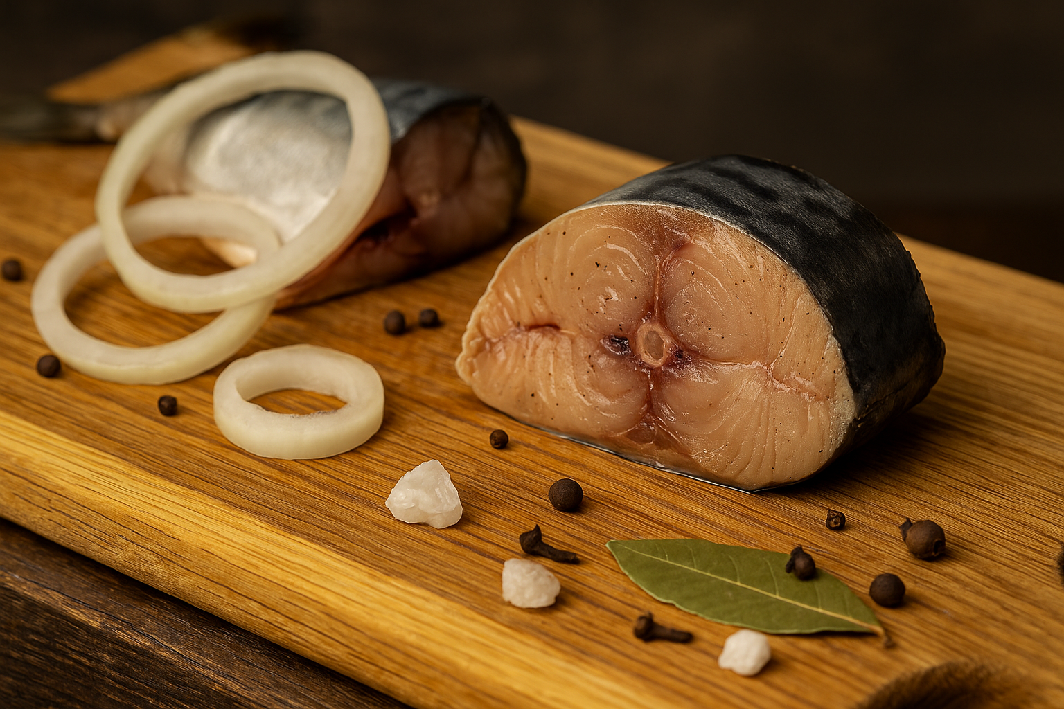 Ingredients for the traditional pickled shad recipe